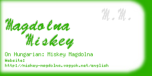 magdolna miskey business card
